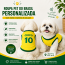 Shih Tzu Camisa 10™ - Camisa Brasil Personalizada com Nome do Pet