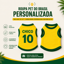 Shih Tzu Camisa 10™ - Camisa Brasil Personalizada com Nome do Pet
