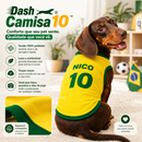 Dash Camisa 10™ - Camisa Brasil Personalizada com Nome do Pet