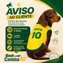 Dash Camisa 10™ - Camisa Brasil Personalizada com Nome do Pet