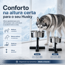 Husky ArcticBowl - Comedouro Elevado Ajustável para Husky Siberian