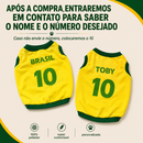 Dash Camisa 10™ - Camisa Brasil Personalizada com Nome do Pet