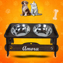 Comedouro Personalizado Com TAMPAS Duplo + Tigelas