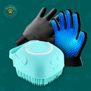 Kit Limpeza Pet PREMIUM – Luva Tira Pelos & Escova Massageadora c/ Dispenser