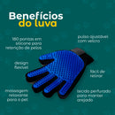 Kit Limpeza Pet PREMIUM – Luva Tira Pelos & Escova Massageadora c/ Dispenser