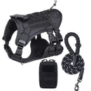 Colete Peitoral Militar para Cães + Guia Reforçada Inclusa